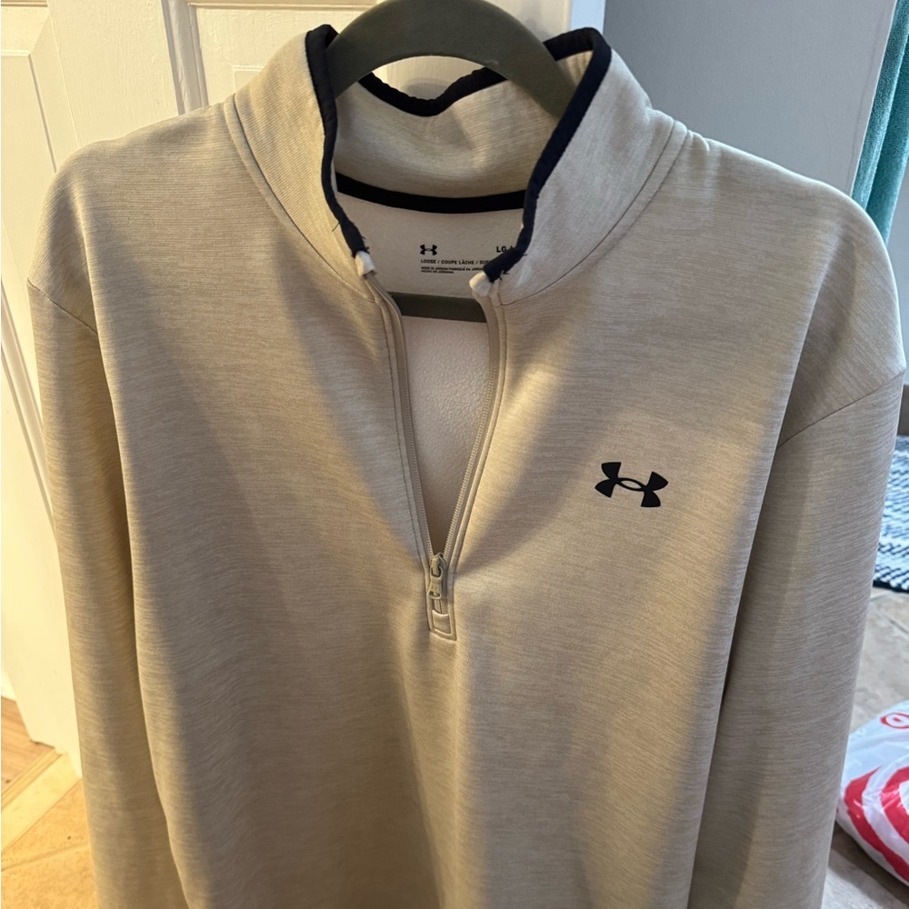 Cream Under Armour Quarter-zip